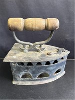 Antique cast iron coal clothes press