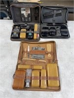 3 vintage grooming travel kits