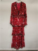 Tadashi Shoji bohemian long flowing floral dress