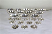 12 sterling silver Champagne coupes