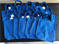 Lot of 20 Blue Canvas Tote Bags