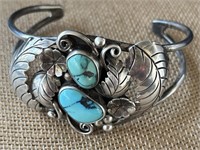 Sterling Silver & Turquoise Morty Johnson Navajo