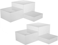 $59  2 Sets Frosted Acrylic Display Risers  2