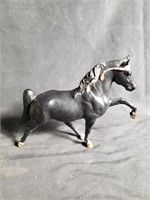 Vintage Breyer black horse with molded rope