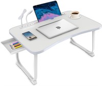 $39  Foldable Laptop Bed Desk with USB Port  Drawe