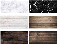 $27  2in1 Marble Wood Photo Background 34.4x15.7in