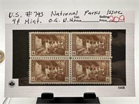 #743 NATIONAL PARKS ISSUE MINT OG NH