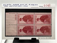 FA1 STAMP BLOCK 1955 CERTIFIED MAIL ISSUE