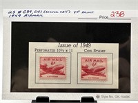 #C39 C41 SCARCE COIL 1949 AIRMAIL STAMPS