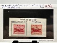 #C33 C37 SCARCE COIL 1947-48 AIRMAIL STAMPS