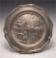 Albrecht Durer Pewter Wall Plate.