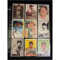 (9) Vintage Baseball Cards Mixed Condition