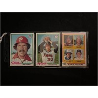 (3) 1978 Topps Baseball Stars/hof