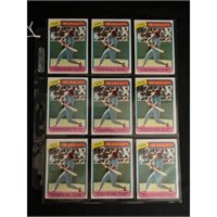 (9) 1980 Topps Pete Rose Highlight Cards