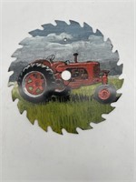 Case IH hand painted saw blade