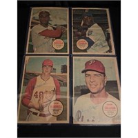 (4) 1967 Topps Mini Posters With Stars