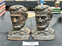 Pair Copper Lincoln Bookends