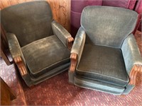 MCM green arm chairs