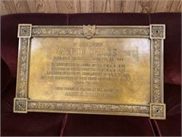 Brass Memorial plaque- Heavy