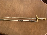 Vintage Knights of Templar sword & Scabbard