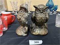 Pair Brass Owl Book Ends