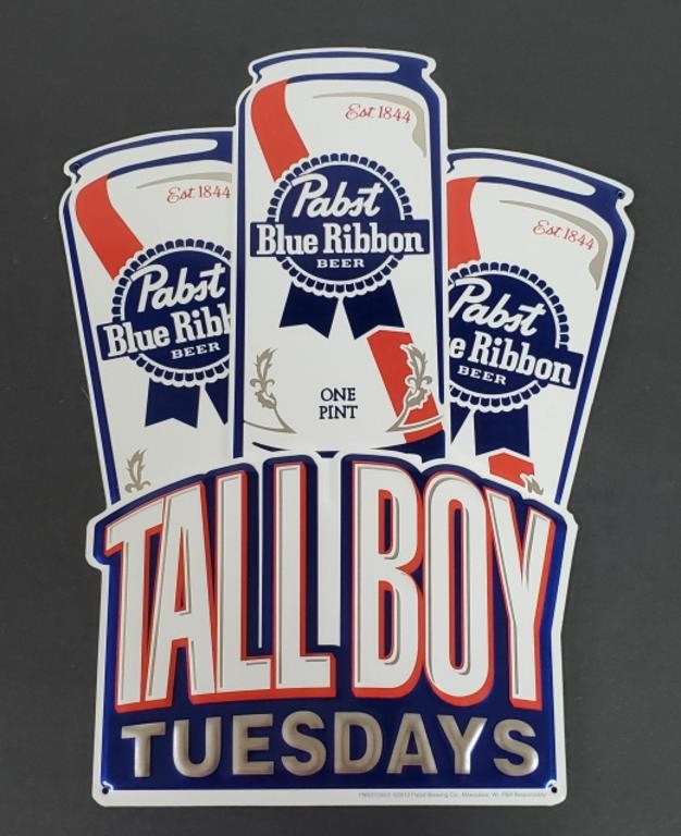 (QQ) Pabst Blue Ribbon Tall Boy Tuesdays Metal