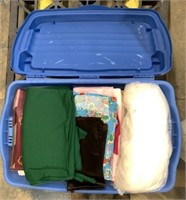 Large Tote Of Assorted Fabrics