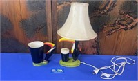GUINNESS TOUCAN LAMP AND GUINNESS TOUCAN JUG