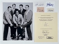 "Rat Pack"- Set of 4 Autographs- Dean Martin, Samm