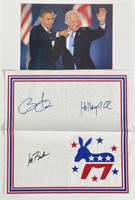 President Obama, Biden & Clinton Signed Napkin