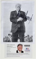 President Donald Trump Signed Photo with Ticket