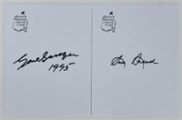 Sam Snead & Gene Sarazen Signed Masters Note Paper