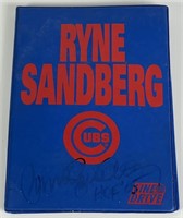 Ryne Sandberg Signed Binder full of Baseball Cards