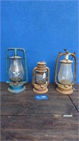 3 VINTAGE LANTERNS INCLUDE DIETZ & CHALWYN