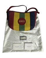 Gucci Baiadera Stripe Script Shoulder Bag/ Purse