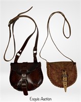 Two Lady's Hand Made Hand Tooled Shoulder Bags