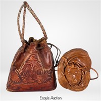 Lady's Hand Made Hand Tooled Leather Bags/ Purses