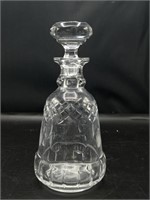 Vintage crystal decanter, 10 1/4" h.