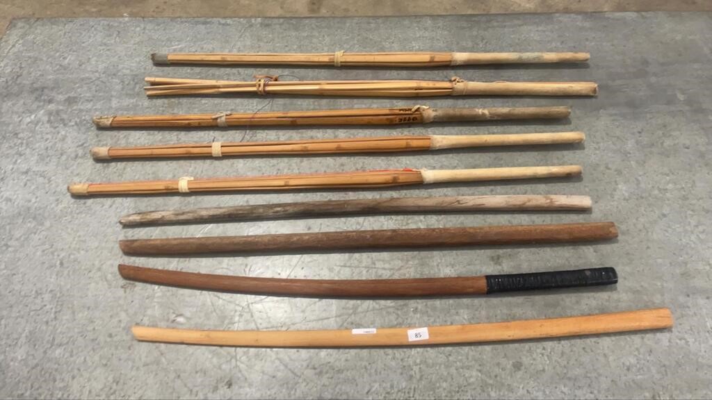 QTY OF TIMBER JAPANESE TRAINING SWORDS