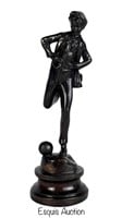 Maitland Smith Bronze Sculpture- Boy with Ball