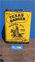 TEXAS RANGER MOTOR OIL S.A.E 10 2 GALLON TIN
