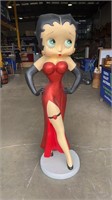 FIBREGLASS BETTY BOOP IN RED BALL GOWN STATUE