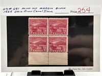#681 MINT NH STAMP BLOCK 1929 OHIO RIVER CANAL ISS