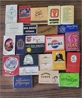 Collection of (22) American match boxes and books