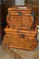 Two Wicker Style Chests
