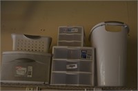 Assorted Plastic Storage & Trash Cans