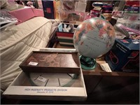 WORLD MAP JEWELRY BOX AND MICKEY'S GLOBE