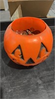 Halloween Pumpkin Bucket with Buttons