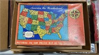 Vintage USA Puzzle Map