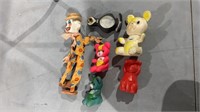 Vintage Clown Marionette, Bears and Misc. Lot
